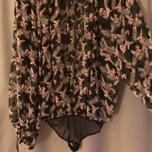 Sheer VS floral bodysuit
